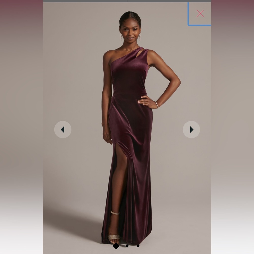 David’s Bridal One Shoulder formal gown